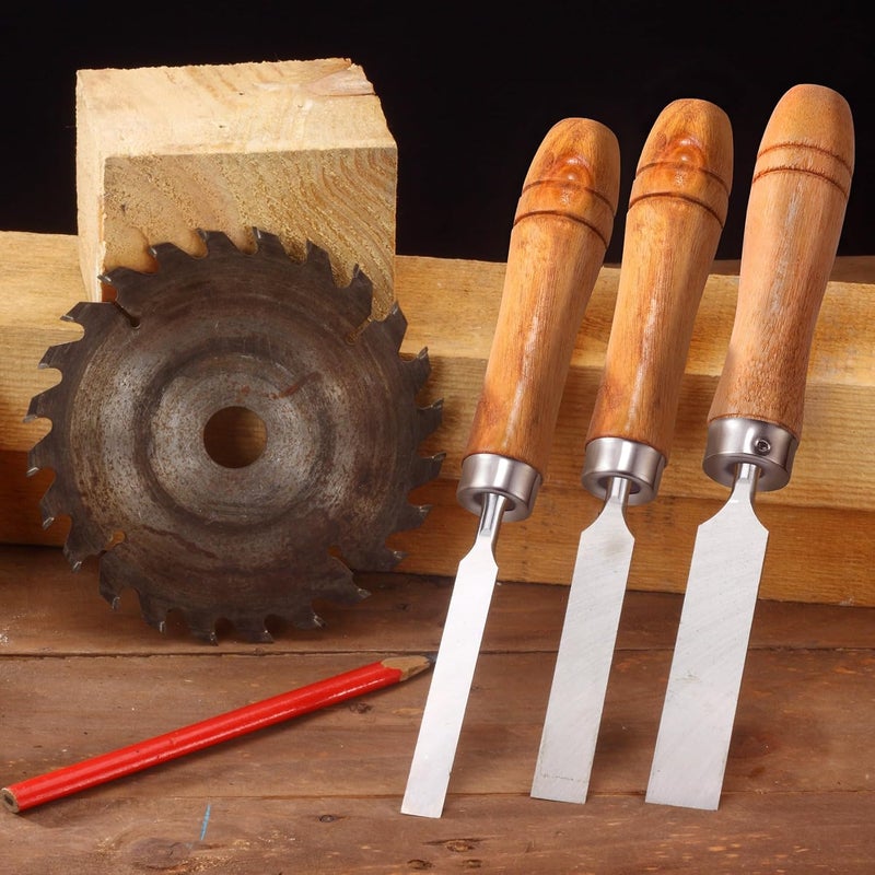 SmallCat 9 PCS Wooden File Handles with Strong Metal Collars, Large Wood Handle for 10" - 12" File, Screwdriver Hand Drill File Handle - Image 4